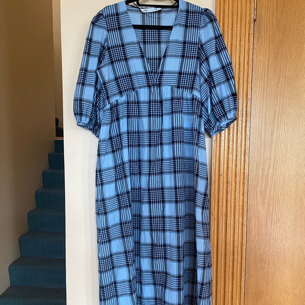 PRAIRIE VIBES* PLAID RELAXED FIT MAXI DRESS